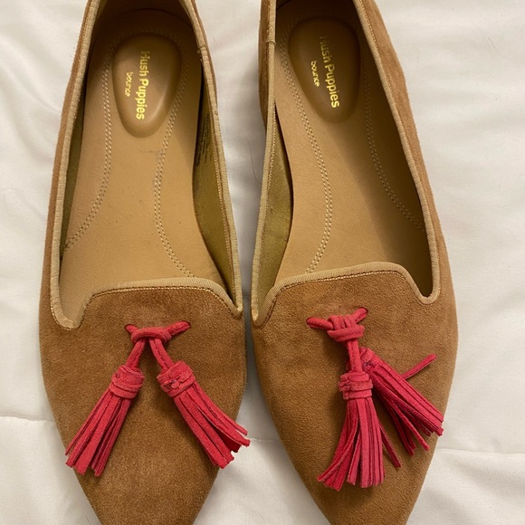 Hush Puppies Slip on shoes, tan with tassles - Picture 3 of 5